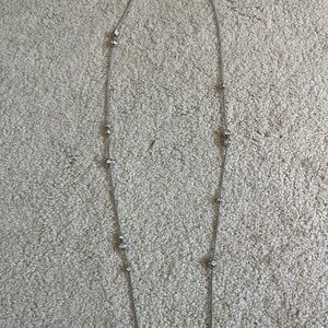 Elegant Silver Necklace with Crystal Accents